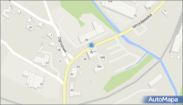 Wałbrzych, Wrocławska, 68, mapa Wałbrzycha