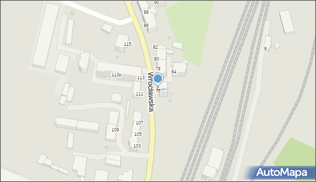 Wałbrzych, Wrocławska, 76, mapa Wałbrzycha