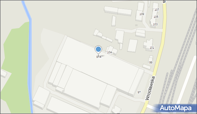 Wałbrzych, Wrocławska, 97A, mapa Wałbrzycha