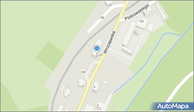 Wałbrzych, Wrocławska, 11, mapa Wałbrzycha