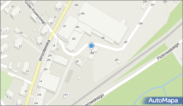 Wałbrzych, Wrocławska, 16g, mapa Wałbrzycha