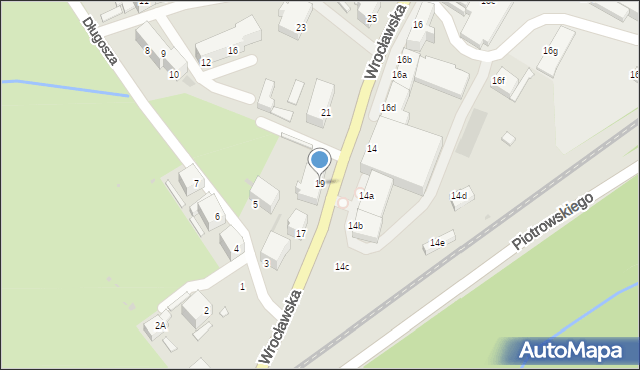 Wałbrzych, Wrocławska, 19, mapa Wałbrzycha