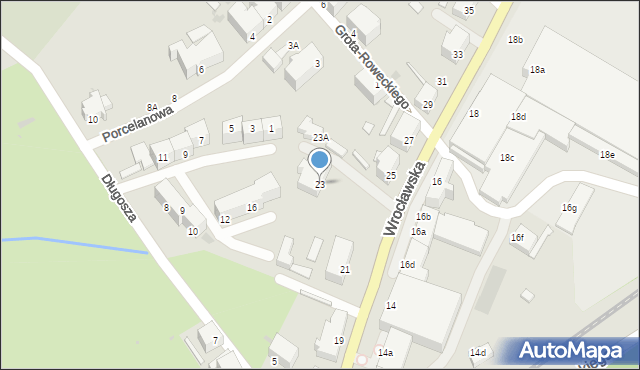 Wałbrzych, Wrocławska, 23, mapa Wałbrzycha