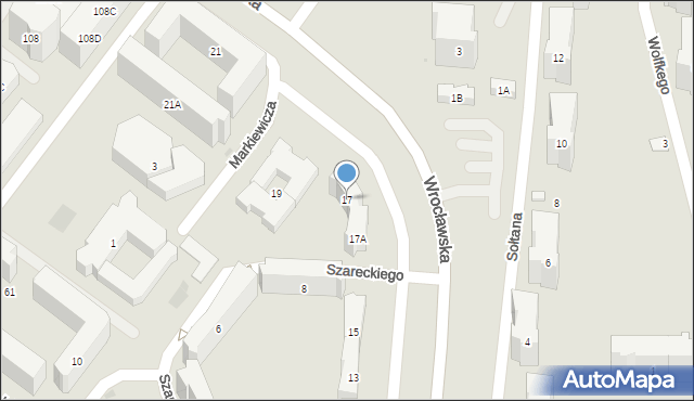 Warszawa, Wrocławska, 17, mapa Warszawy