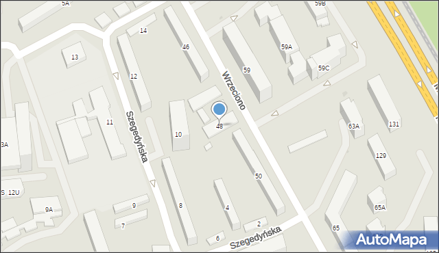 Warszawa, Wrzeciono, 48, mapa Warszawy