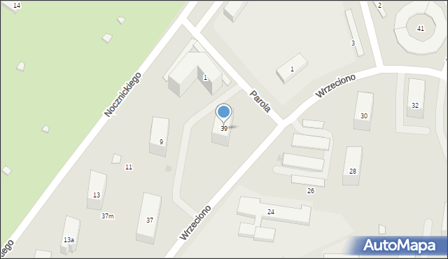 Warszawa, Wrzeciono, 39, mapa Warszawy