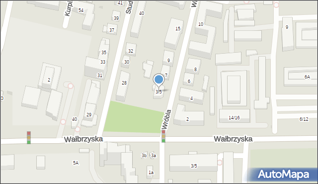 Warszawa, Wróbla, 3/5, mapa Warszawy