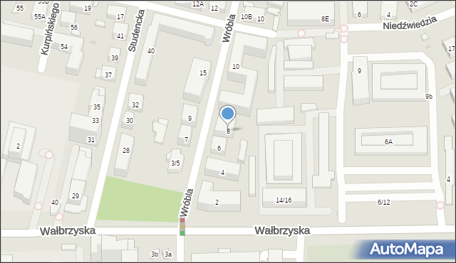 Warszawa, Wróbla, 8, mapa Warszawy