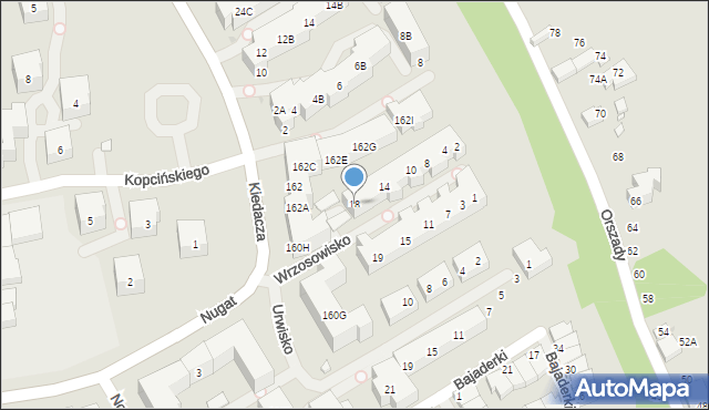 Warszawa, Wrzosowisko, 18, mapa Warszawy