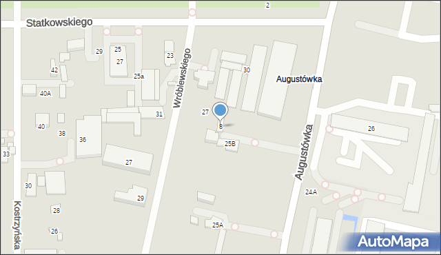 Warszawa, Wróblewskiego Walerego, gen., 8, mapa Warszawy