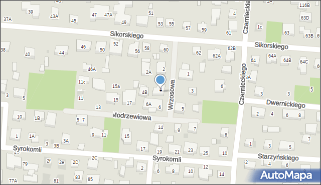 Warszawa, Wrzosowa, 4A, mapa Warszawy
