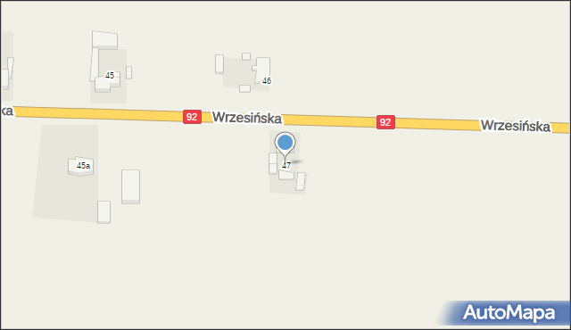 Węgierki, Wrzesińska, 47, mapa Węgierki