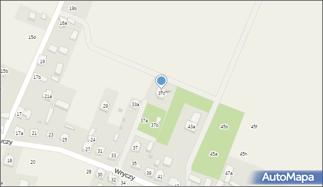 Wiele, Wryczy, ks. płk., 37c, mapa Wiele