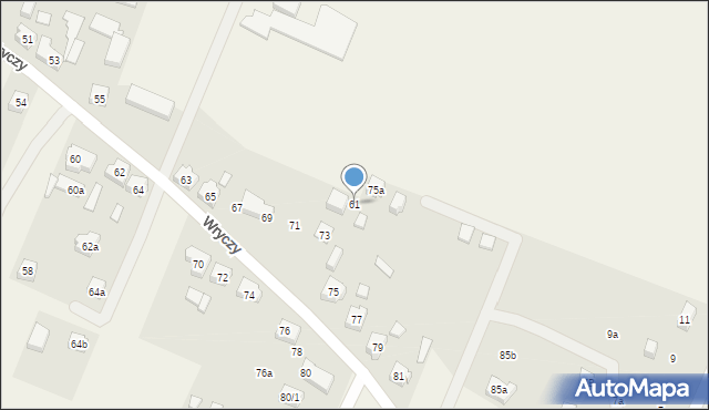 Wiele, Wryczy, ks. płk., 61, mapa Wiele