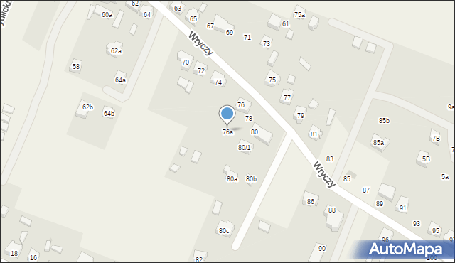 Wiele, Wryczy, ks. płk., 76a, mapa Wiele