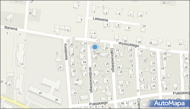 Wieluń, Wróblewskiego Walerego, gen., 12, mapa Wieluń