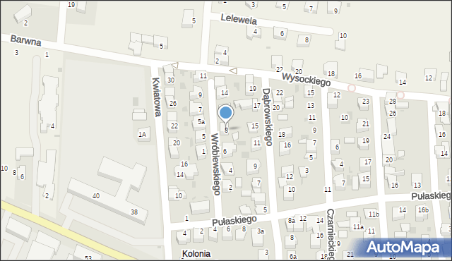 Wieluń, Wróblewskiego Walerego, gen., 8, mapa Wieluń