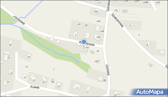 Wieprz, Wrzosowa, 1, mapa Wieprz