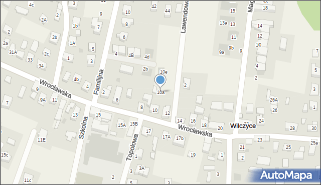 Wilczyce, Wrocławska, 10a, mapa Wilczyce