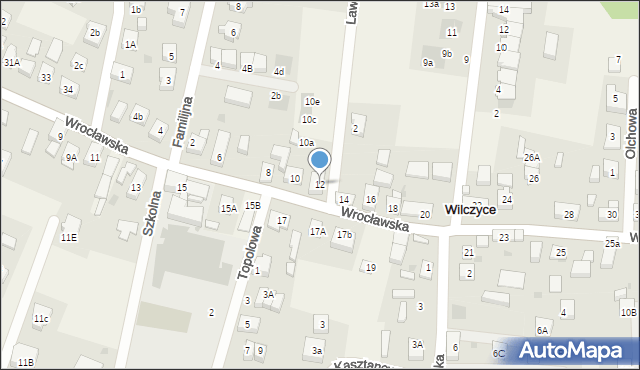 Wilczyce, Wrocławska, 12, mapa Wilczyce