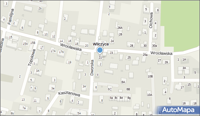 Wilczyce, Wrocławska, 21, mapa Wilczyce