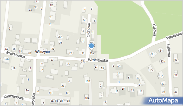 Wilczyce, Wrocławska, 30a, mapa Wilczyce