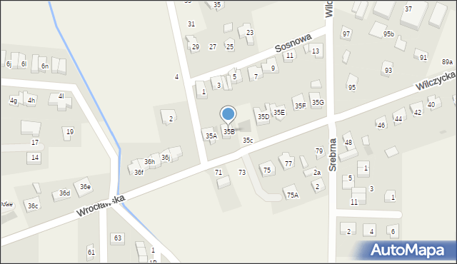 Wilczyce, Wrocławska, 35B, mapa Wilczyce