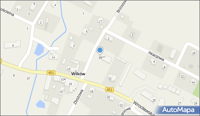 Wilków, Wrocławska, 19, mapa Wilków