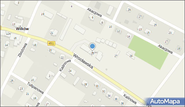Wilków, Wrocławska, 25, mapa Wilków