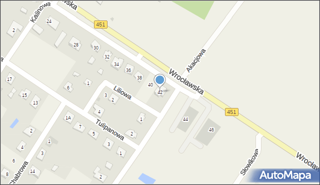 Wilków, Wrocławska, 42, mapa Wilków