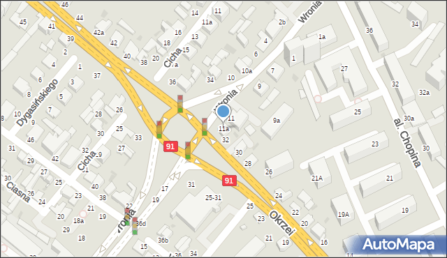 Włocławek, Wronia, 11a, mapa Włocławka