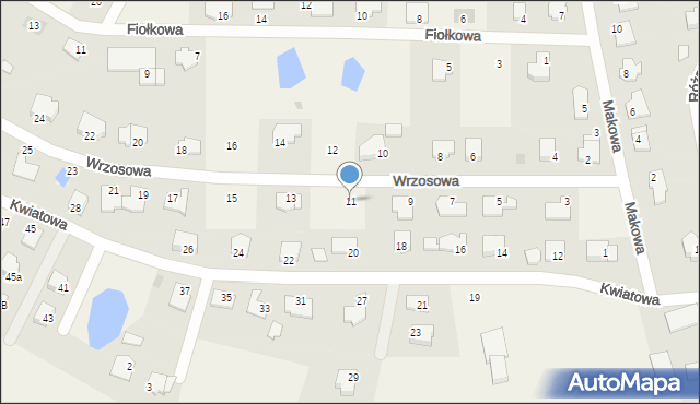 Wójtowo, Wrzosowa, 11, mapa Wójtowo