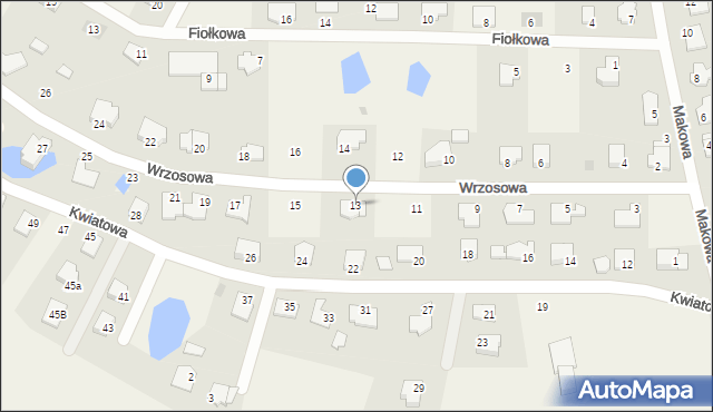 Wójtowo, Wrzosowa, 13, mapa Wójtowo