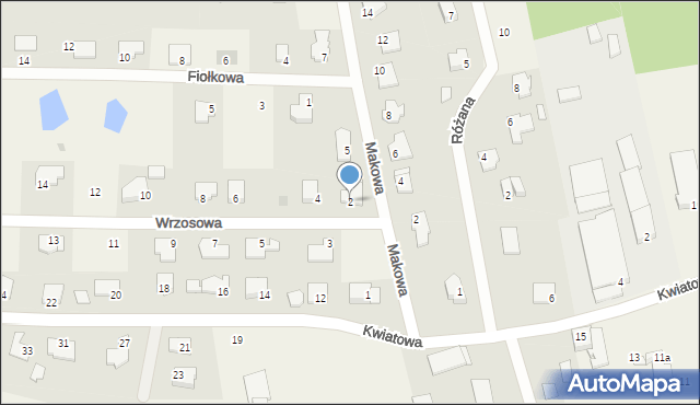 Wójtowo, Wrzosowa, 2, mapa Wójtowo