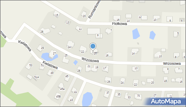 Wójtowo, Wrzosowa, 20a, mapa Wójtowo