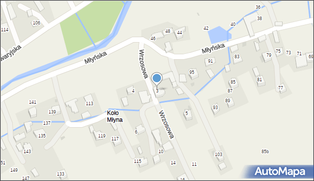 Wola Radziszowska, Wrzosowa, 3, mapa Wola Radziszowska