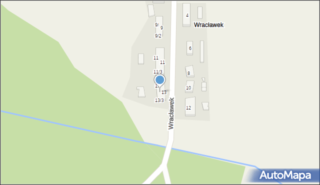 Wracławek, Wracławek, 13/2, mapa Wracławek