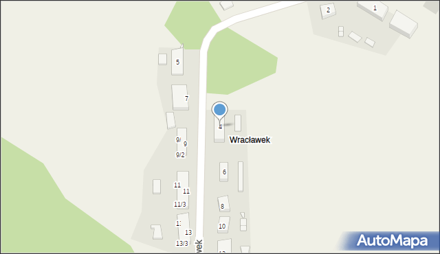 Wracławek, Wracławek, 4, mapa Wracławek