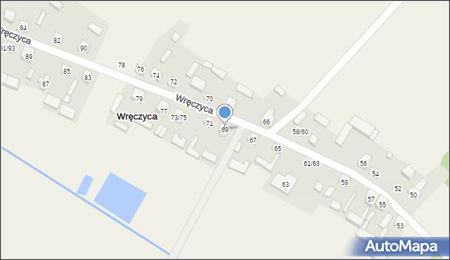 Wręczyca, Wręczyca, 69, mapa Wręczyca