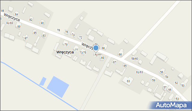 Wręczyca, Wręczyca, 71, mapa Wręczyca