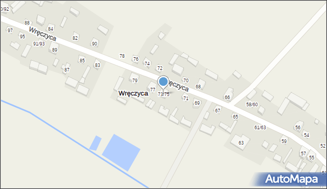 Wręczyca, Wręczyca, 73/75, mapa Wręczyca