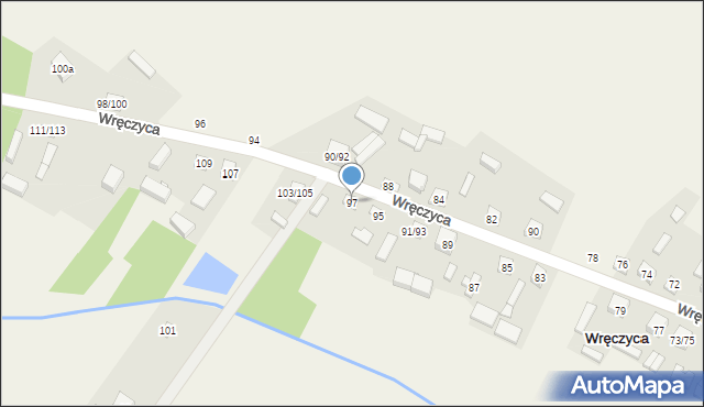 Wręczyca, Wręczyca, 97, mapa Wręczyca