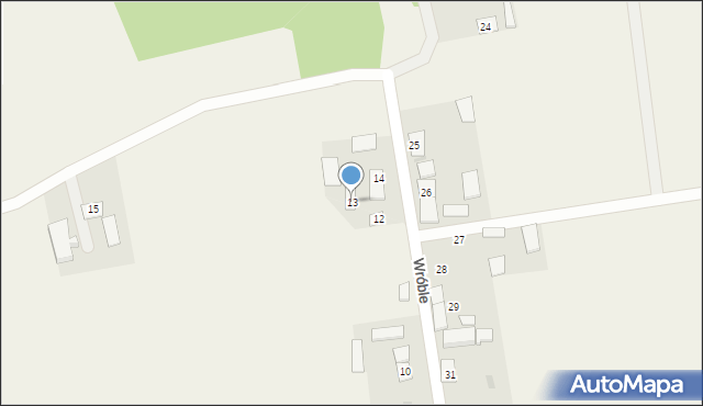 Wróble, Wróble, 13, mapa Wróble