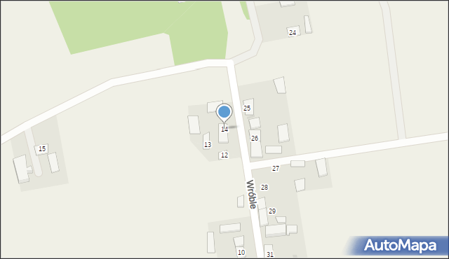 Wróble, Wróble, 14, mapa Wróble