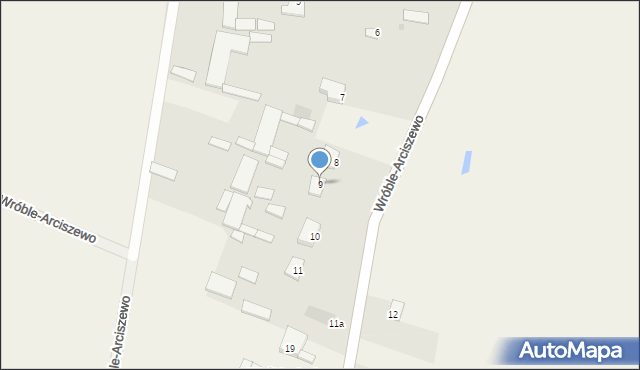 Wróble-Arciszewo, Wróble-Arciszewo, 9, mapa Wróble-Arciszewo