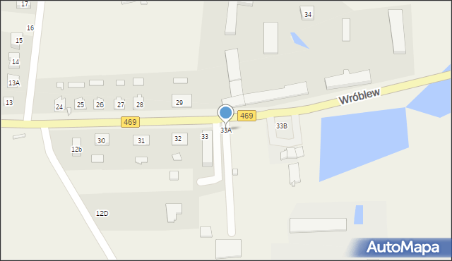 Wróblew, Wróblew, 33A, mapa Wróblew