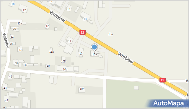 Wróblew, Wróblew, 10a, mapa Wróblew