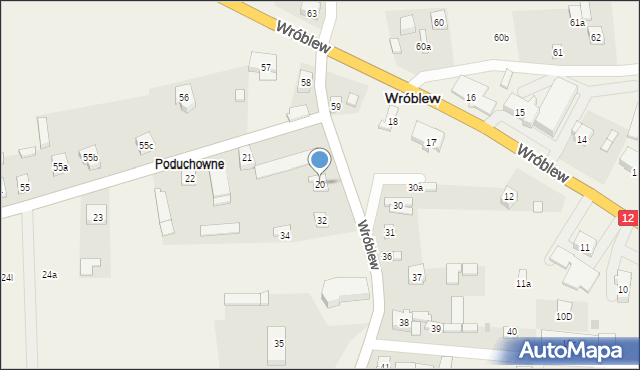 Wróblew, Wróblew, 20, mapa Wróblew