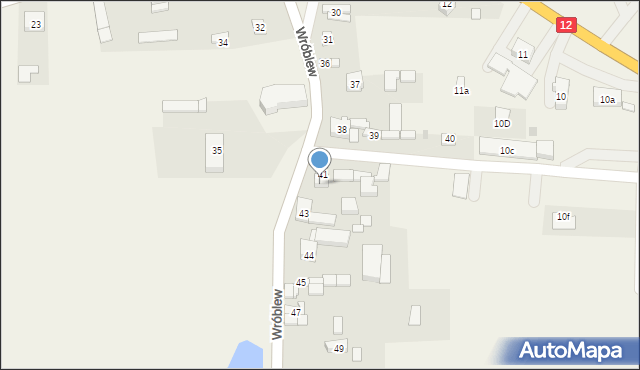 Wróblew, Wróblew, 42, mapa Wróblew