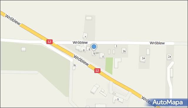 Wróblew, Wróblew, 5, mapa Wróblew